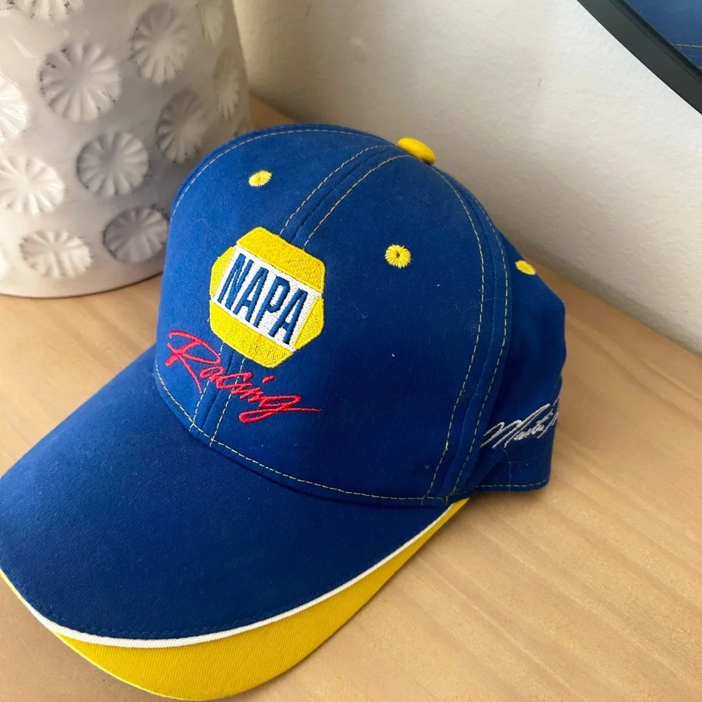 NAPA Racing Blue Yellow Cap NASCAR Ron Capps Martin Truex Jr 56
